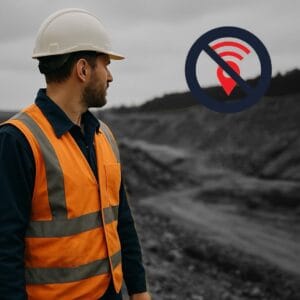 Travailleur isolé sans signal GPS sur site à risque.